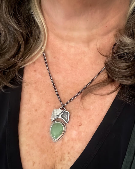 sterling silver and cochise turquoise necklace