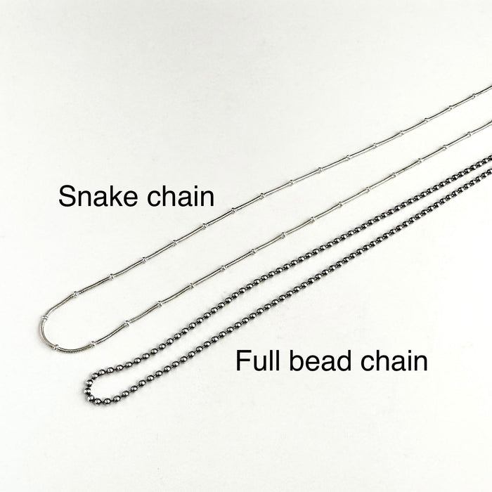 snake chain and full bead chain