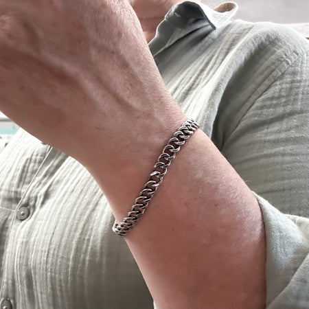 sterling silver curb chain bracelet