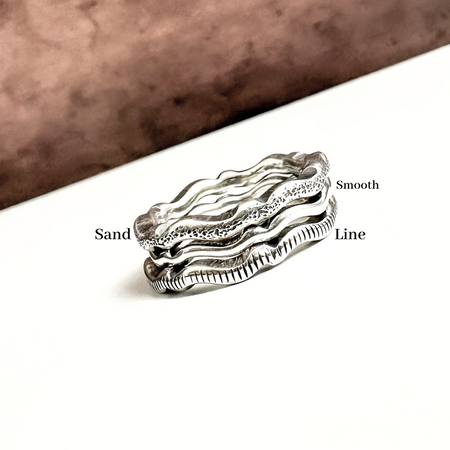 sterling silver wave ring