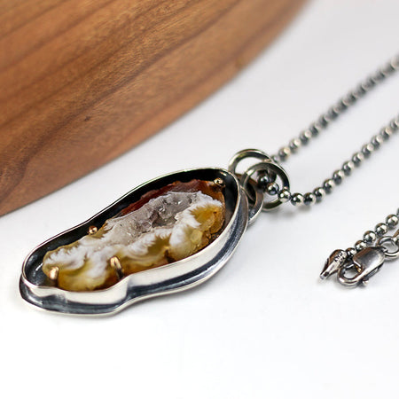 agate slice pendant