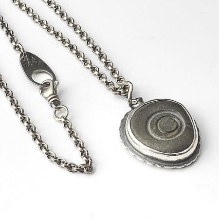 sterling silve beach stone pendant