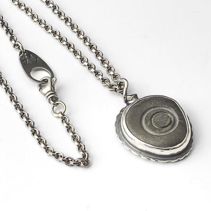 sterling silve beach stone pendant