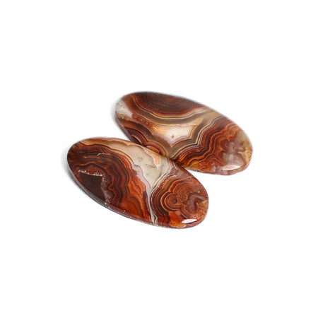 pair of agate cabochons for jewelry making