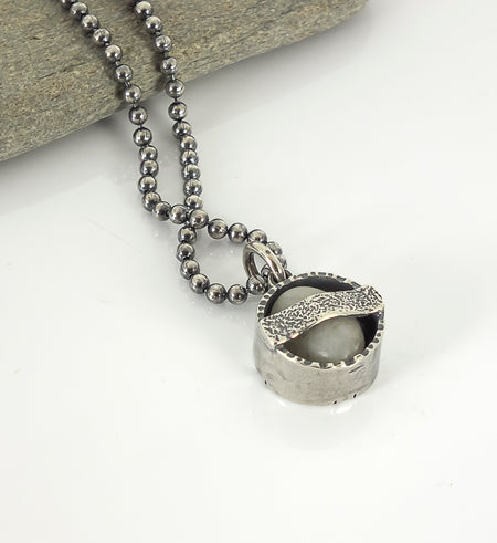 cape cod beach stone pendant