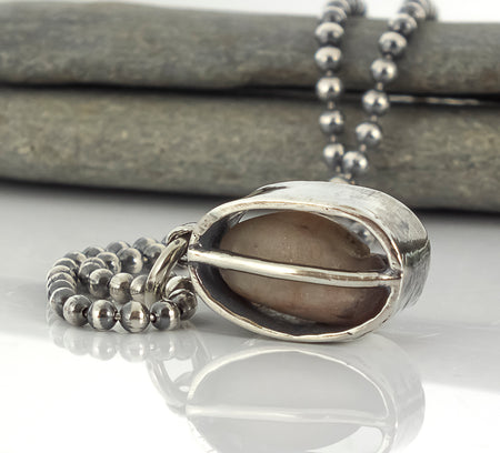 cape cod beach stone pendant
