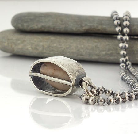 cape cod beach stone pendant