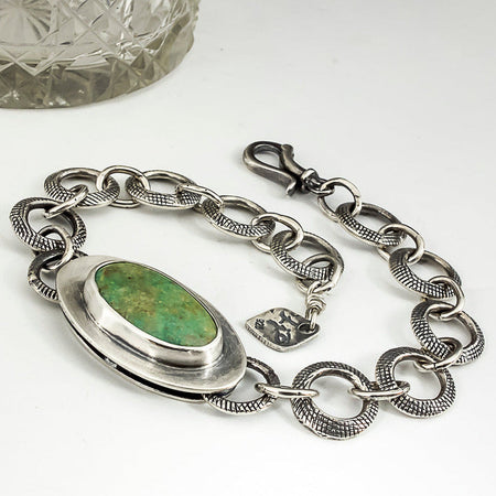 silver and turquoise bracelet