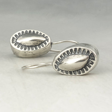 sterling silver hollow form dangle earrings