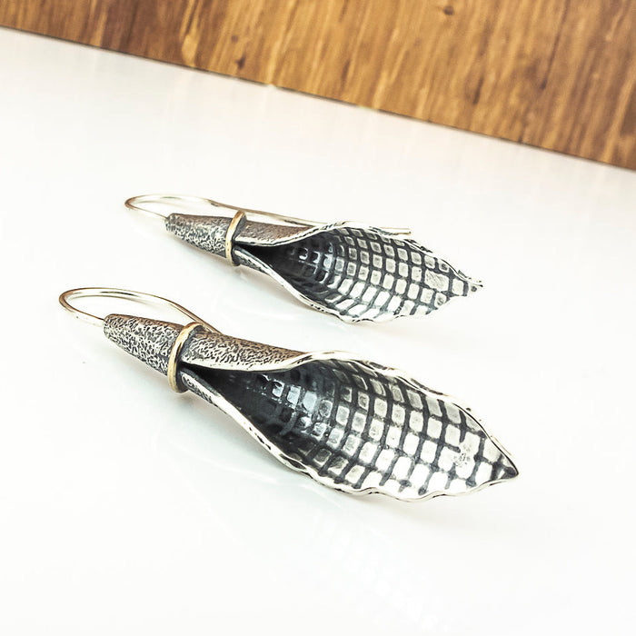 sterling silver and gold dangle earrings for women