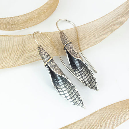 sterling silver and gold dangle earrings for women