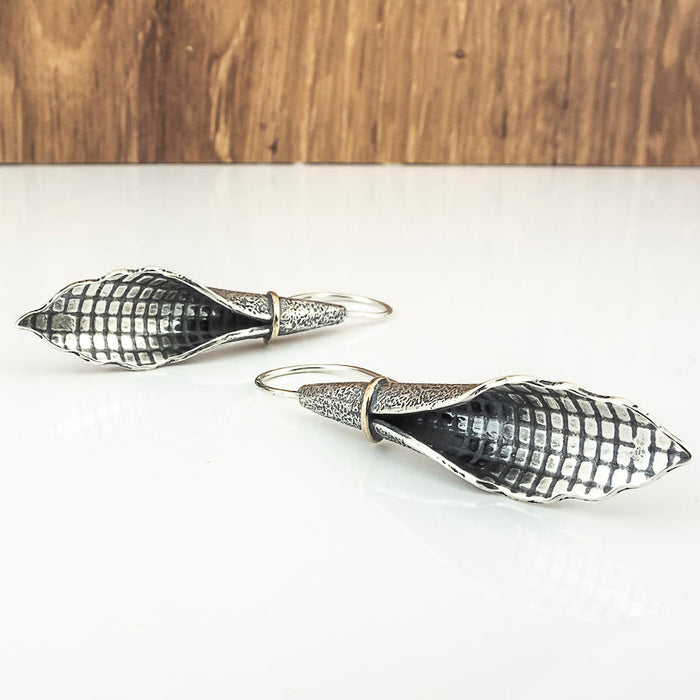 sterling silver and gold dangle earrings for women