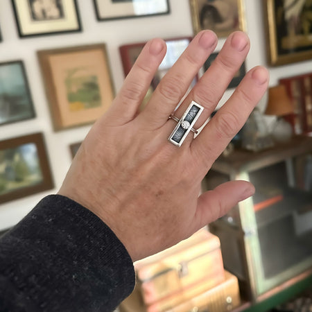 sterling silver ring with  cubic zirconia