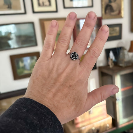 sterling silver rose ring