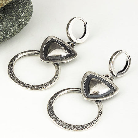 handmade sterling silver dangle earrings