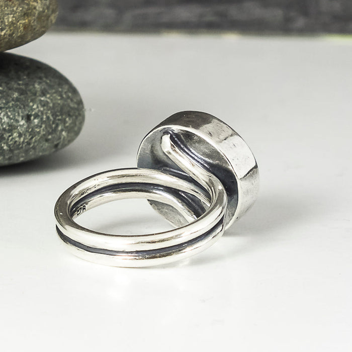 sterling silver ammonite ring