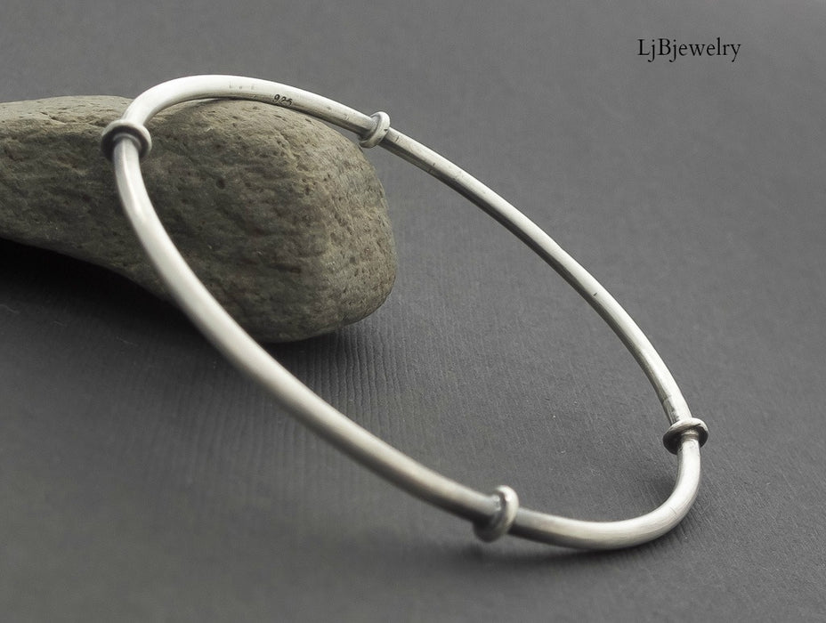 sterling silver stacking bangle bracelet