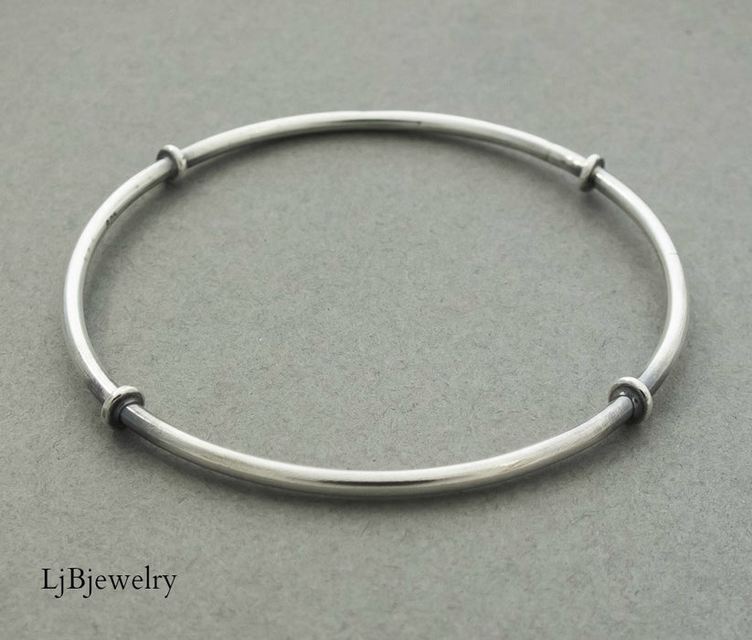 sterling silver stacking bangle bracelet