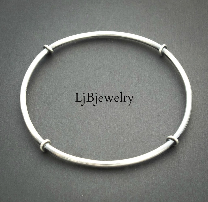 sterling silver stacking bangle bracelet