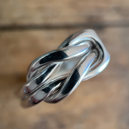 sterling silver infinity knot ring