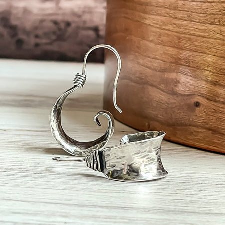 sterling silver saddle hoop earrings