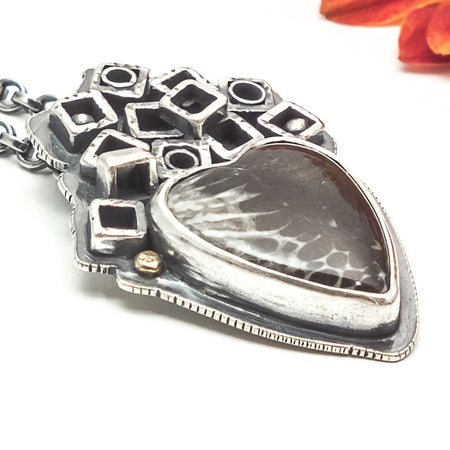 sterling silver heart pendant necklace