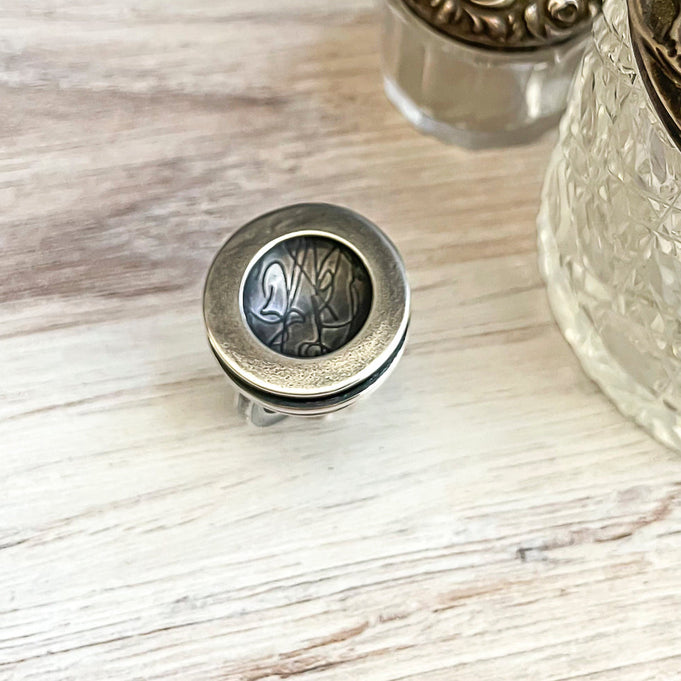 sterling silver hollow form statement ring