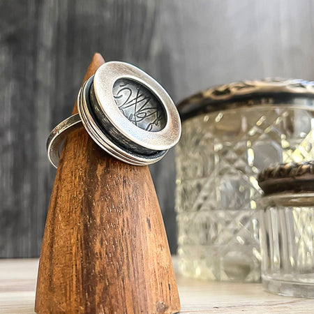 sterling silver hollow form statement ring