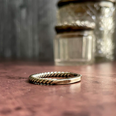 sterling silver twisted stacking ring