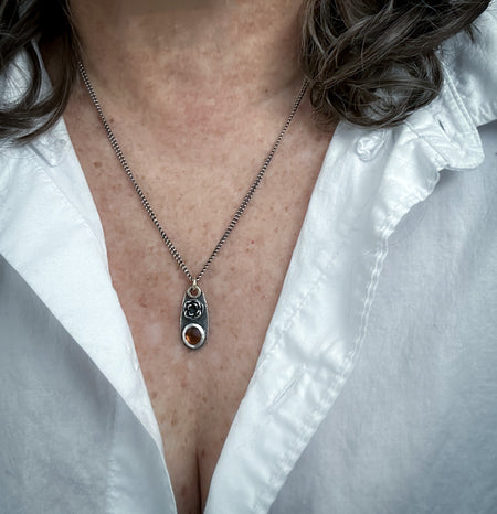 sterling silver tourmaline pendant neckace