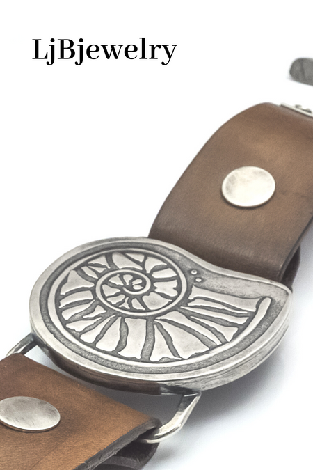 nautilus leather cuff