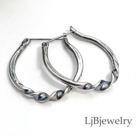 sterling silver hoop earrings