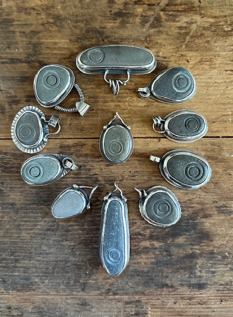 beach stone pendants