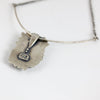 sterling silver pendant with beach stones