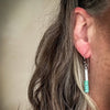 silver and turquoise bead dangle earrings