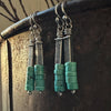 turquoie bead dangle earrings
