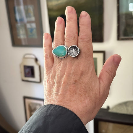 sterling silver and turquoise statement ring
