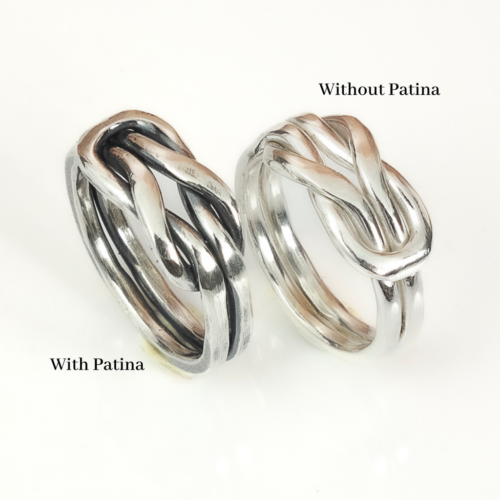 ★Hei★ sv925 unbalanced knot ring Knot Ring Solid 925 Sterling Silver Ring For Men And Women