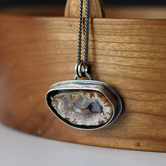agate slice pendant