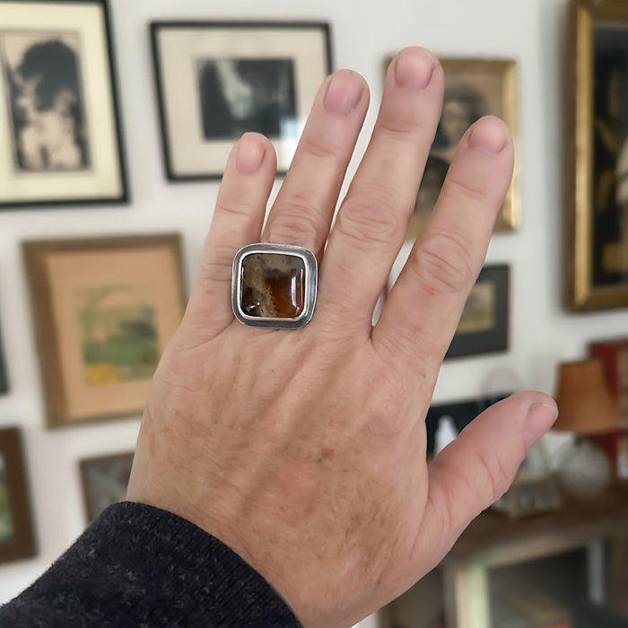 sterling silver agate rings