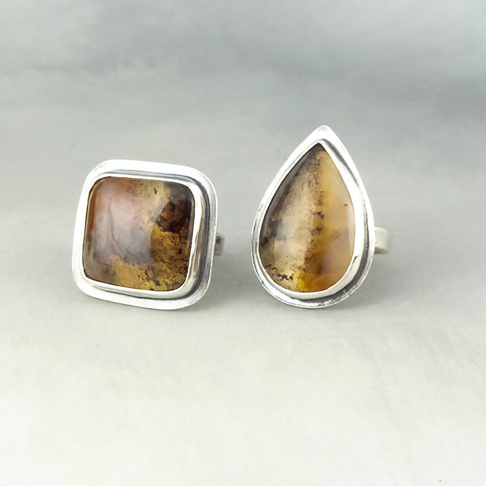 sterling silver agate rings