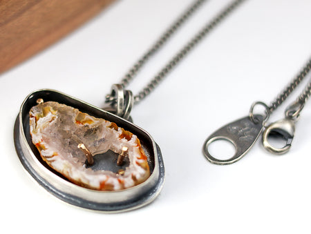 agate slice pendant