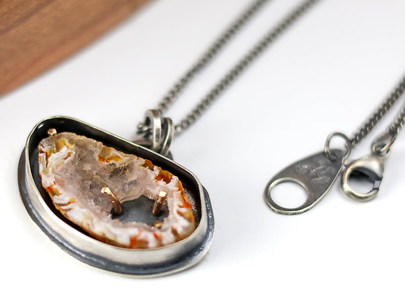 agate slice pendant