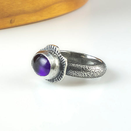 sterling silver amethyst ring