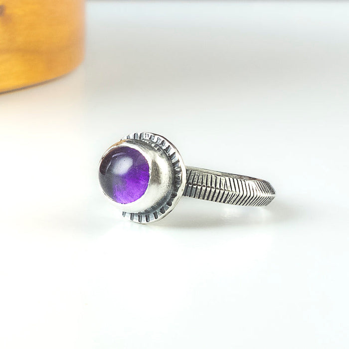 sterling silver amethyst ring