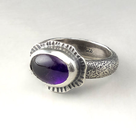 sterling silver amethyst ring