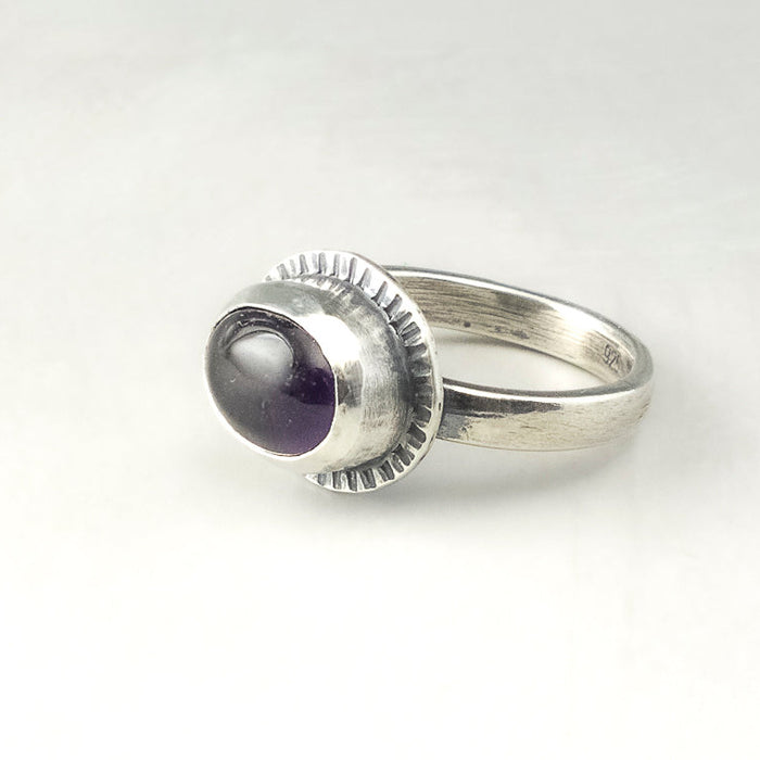 sterling silver amethyst ring