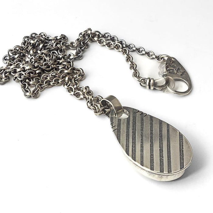 sterling silve beach stone pendant