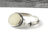 sterling silver beach stone cuff bracelet