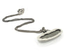 sterling silver cape cod beach stone pendant necklace